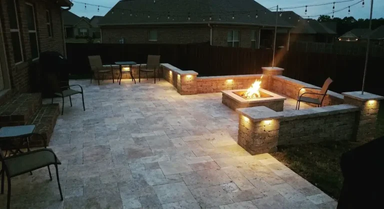 paver patio nighttime in huntsville, al